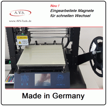 Anycubic i3 Mega Wechselplatte GFK FR4 Einbaufertig 3D Drucker 220x220 mm - Magnetisch